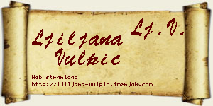Ljiljana Vulpić vizit kartica